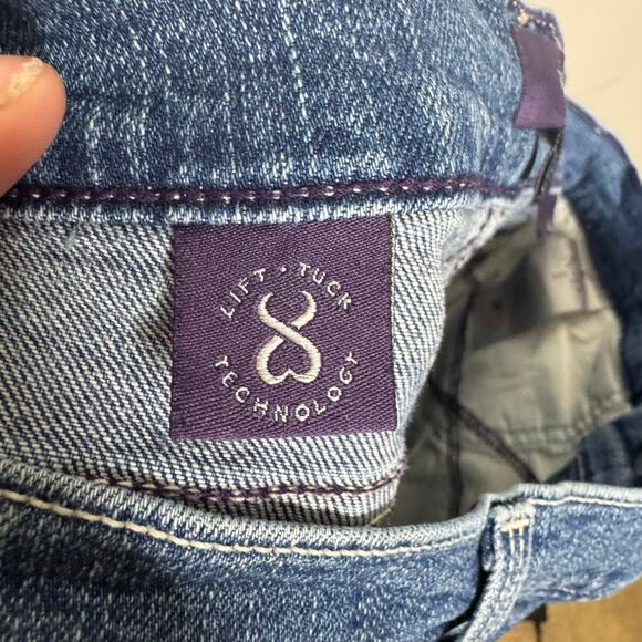 NYDJ Jeans Women’s Sz 16 Lift Tuck Technology Ankle Denim Embroidered Pockets - Picture 12 of 14